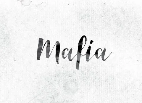 Mafia Concept Painted in Ink Stock Illustration