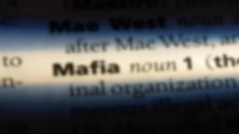 Mafia word in a dictionary. Stock Footage 99563179