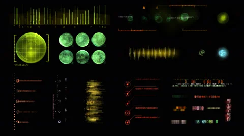 Maga pack v. 1 - 21 Abstract elements of information business graphics on black. Stock Footage 44022428
