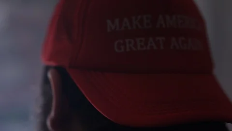 MAGA supporter on the internet Stock Footage 116676326