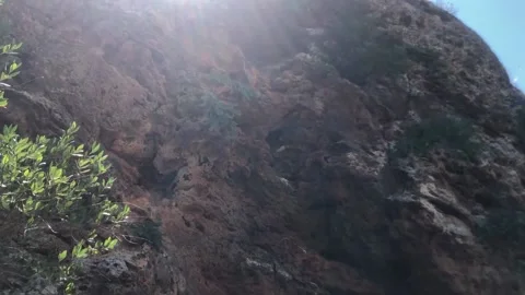 The Magalite cemetery in the corner includes about 3,000 cemeteries carved in th Video stock 157448708