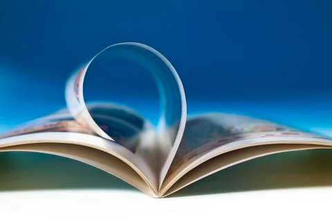 MAGAZINE ON BLUE Stock Photos