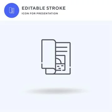Magazine icon vector, filled flat sign, solid pictogram isolated on white, logo Illustrazione stock