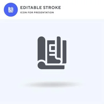 Magazine icon vector, filled flat sign, solid pictogram isolated on white, logo Illustrazione stock