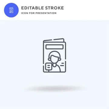 Magazine icon vector, filled flat sign, solid pictogram isolated on white, logo Stock Illustration