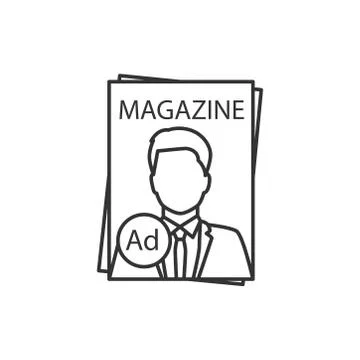 Magazine icon on a white background. Vector illustration. EPS 10 Stock-Illustration