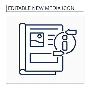 Magazine line icon Stock Illustration