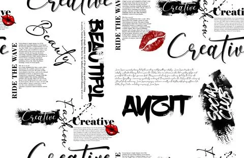 Magazine pattern. Stock Illustration