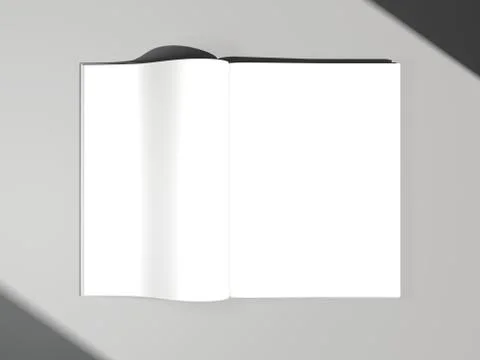 Magazine with white papers. 3d rendering Foto stock