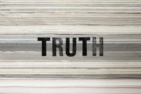 Magazines stack pattern with truth word stamped on the side, abstract textu.. 写真素材