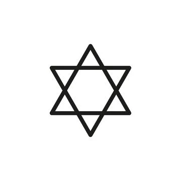 Magen David The Shield of David, or The Star of David, or The Seal of Solomon Stock Illustration