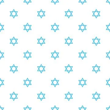 Magen David star pattern vector. Jewish Israeli symbol pattern, ornament. 스톡 일러스트