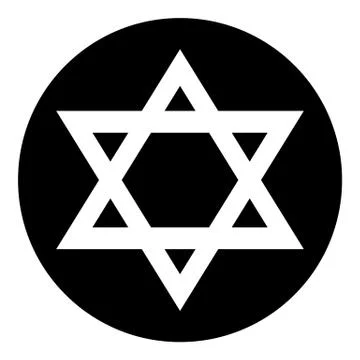Magen David symbol button Stock Illustration