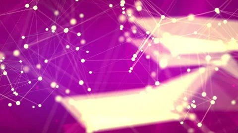 Magenta Abstract Plexus Geometric Network Animation Polygon Background Loop 库存影片 337228760