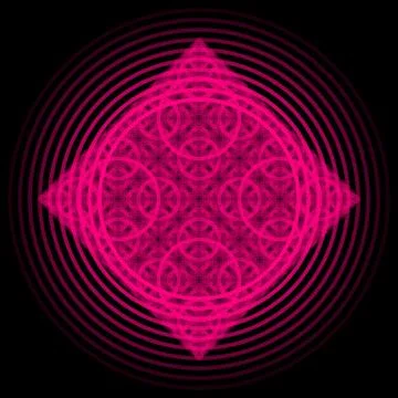 Magenta Abstract Shape Stock Illustration