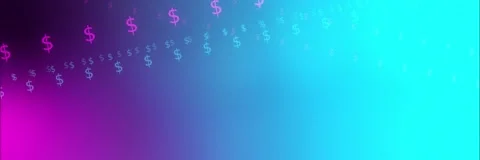 Magenta and cyan dollar pattern background template animation Stock Footage 340557712