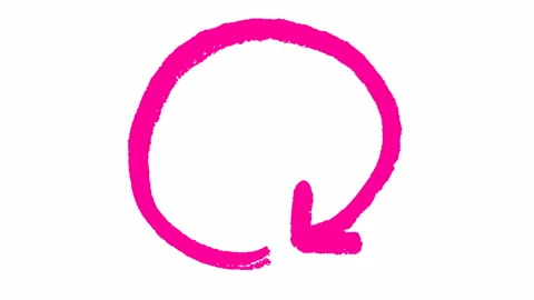 Magenta arrow 3 white Stock Footage 235661122