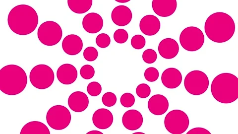 Magenta background circle 2 white Stock Footage 288313640