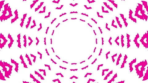 Magenta bat circle background white Stock Footage 251573900