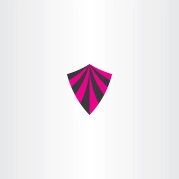 Magenta black shield vector icon element Stock Illustration