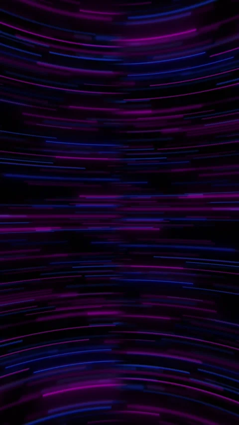Magenta blue light tunnel background with fast curved streaks, black depth, and Stock Footage 340549775