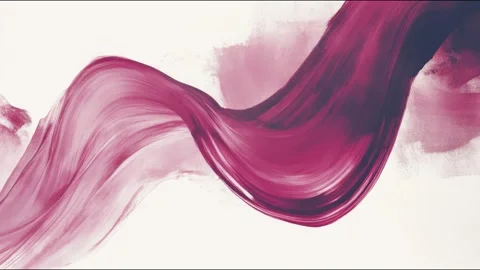 Magenta brush stroke wave flowing across light canvas seamless loop hand dr.. 库存影片 339791293
