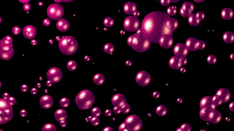 Magenta Bubbles with up and down movement - Alpha Channel Vídeo Stock 110353136