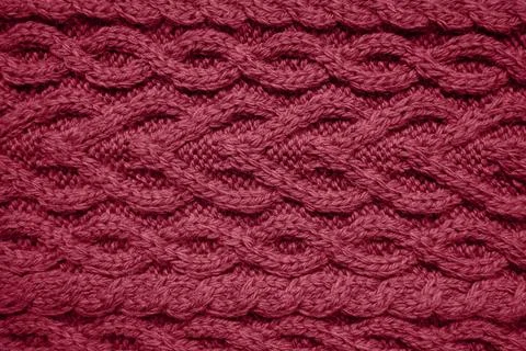 Magenta cable knit pattern Stock Photos