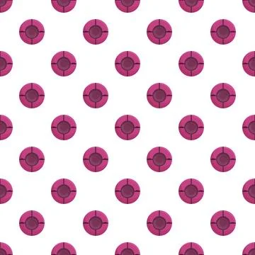 Magenta circular target pattern repeating seamless background Stock Illustration