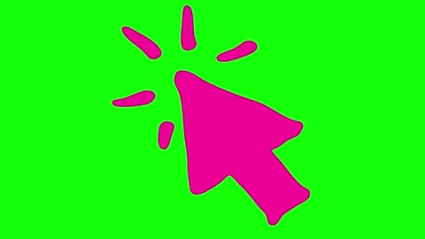 Magenta click icon ray 2 green Stockbeeldmateriaal 258896093