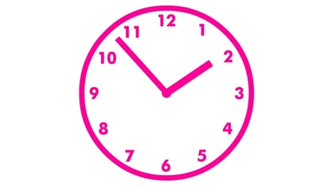 Magenta clock number white Stock Footage 237745373