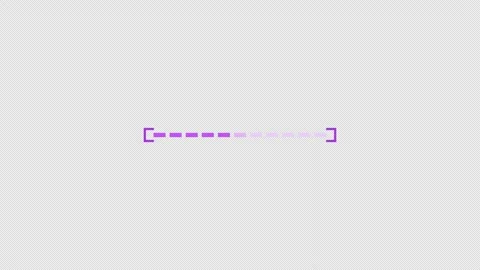 Magenta dashed line progress indicator flat UI overlay element animation Stock Footage 337037619