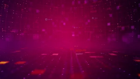 Magenta Data Stage loop HD Stock Footage 161878837