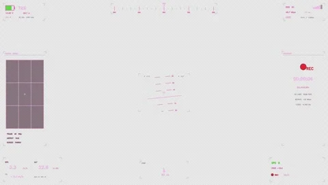 Magenta Drone Viewfinder HUD Interface Element Stock Footage 334759860