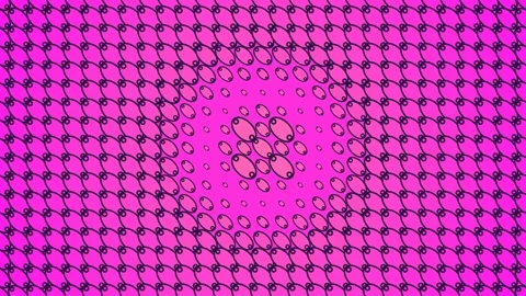 Magenta fruit vaporwave concentric circle halftone pattern loop animation Stock Footage 342238412