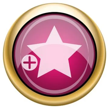Magenta glossy icon Stockillustratie