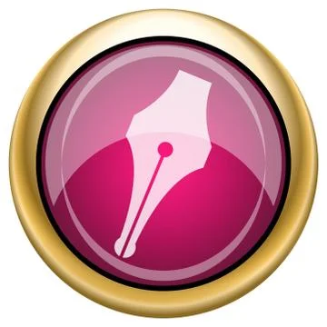 Magenta glossy icon Stock Illustration