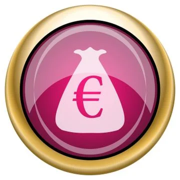 Magenta glossy icon Stock Illustration