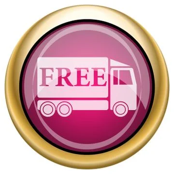 Magenta glossy icon Illustrazione stock