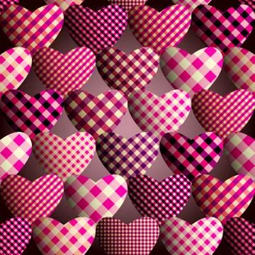 Magenta hearts pattern イラスト素材