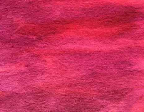 Magenta Hot Pink Raspberry Red Watercolor Wash Background Texture Pattern Stock Illustration