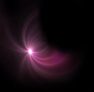 Magenta light expose half ring flare Illustrazione stock