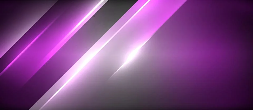 Magenta lines on violet backdrop create an electric art pattern Illustrazione stock