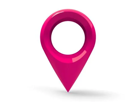 Magenta map pointer Stock Illustration
