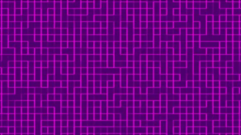 Magenta Maze Pattern Animation - grid background Video stock 290155565