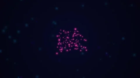Magenta Neural Network AI Quantum Synapse Mesh Motion Graphic Stock Footage 341737158