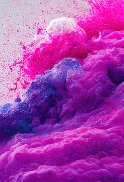 Magenta Paint splatter bubbling foaming texture Stock Illustration