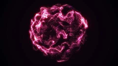 Magenta Particle Cloud Abstract Pink Plasma Energy Ball Background Stock Illustration