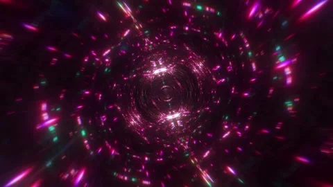 Magenta Particle Tunnel VJ Loop Stock Footage 330007732