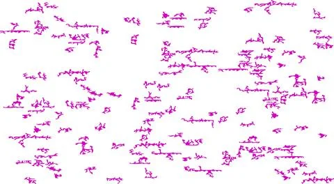 Magenta pink abstract shape elements, Isolated fluid patterns on white, Decor Stock Illustration